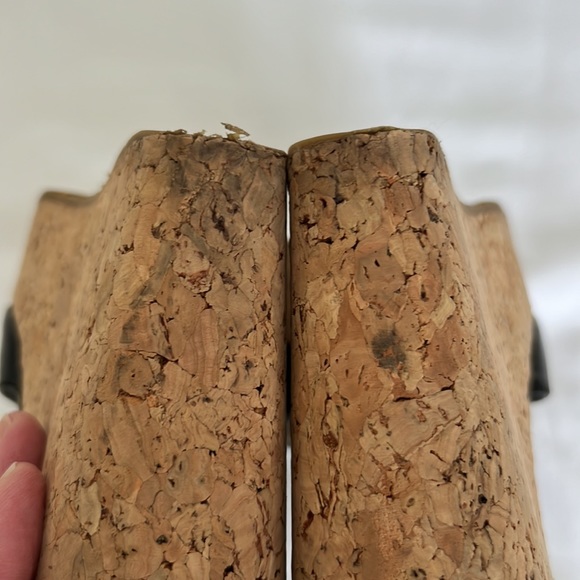 Jimmy Choo Prima black patent leather wedge sandals/ size 38.5 - Picture 7 of 9